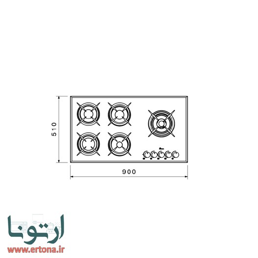 اجاق شیشه‌ای بیمکث مدل 0059