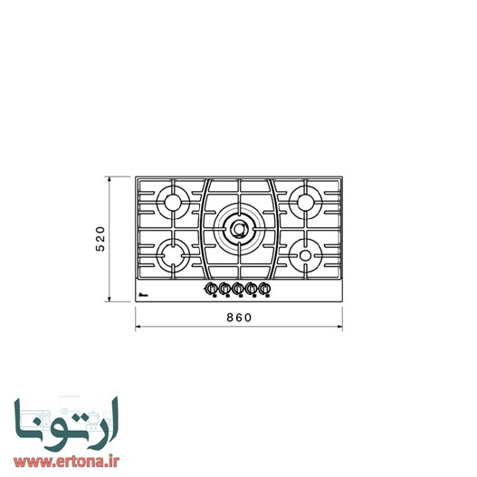 اجاق شیشه‌ای بیمکث مدل 0061 سفید