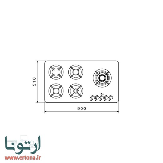 اجاق شیشه‌ای بیمکث مدل 5092
