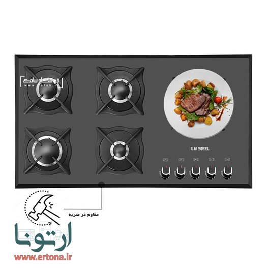 اجاق گاز رومیزی شیشه ای ایلیااستیل مدل G522