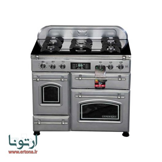 گاز مبله تکنو پروسا طرح فر صفحه شیشه مدل فالکون سیلور