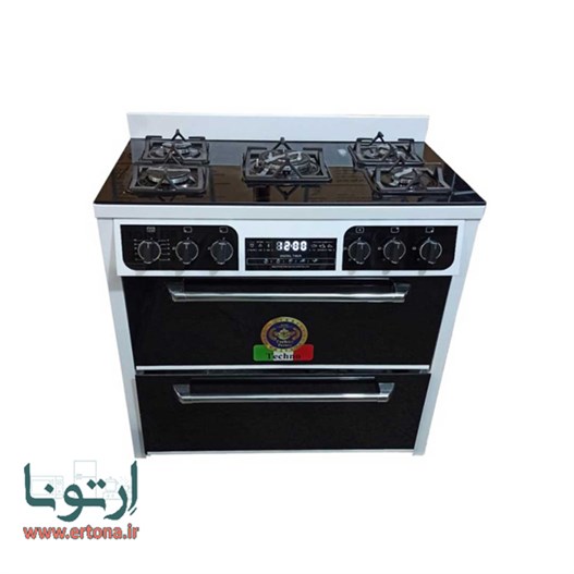 گاز مبله تکنو پروسا طرح فر صفحه شیشه مدل 10000