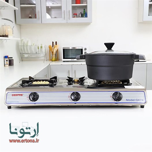 اجاق گاز سه شعله روکار جیپاس مدل GK74