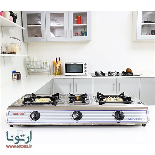 اجاق گاز سه شعله روکار جیپاس مدل GK74