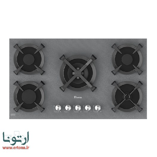 اجاق گاز شیشه ای 5 شعله داتیس مدل DG 567 S سیلور