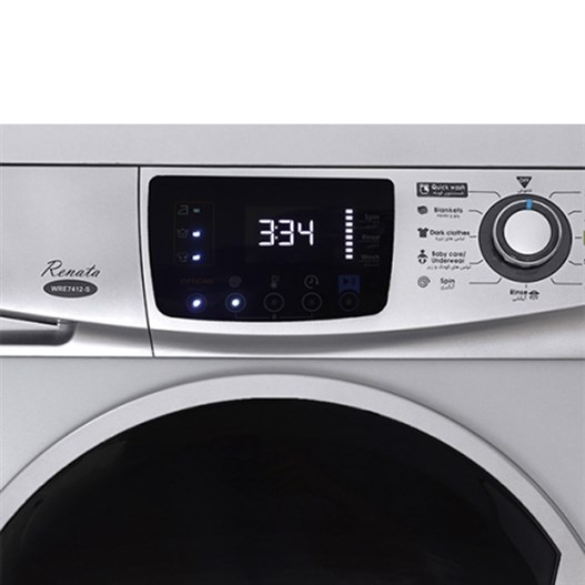 ماشین لباسشویی آبسال تمام اتوماتیک مدل WRE7412 نقره ای